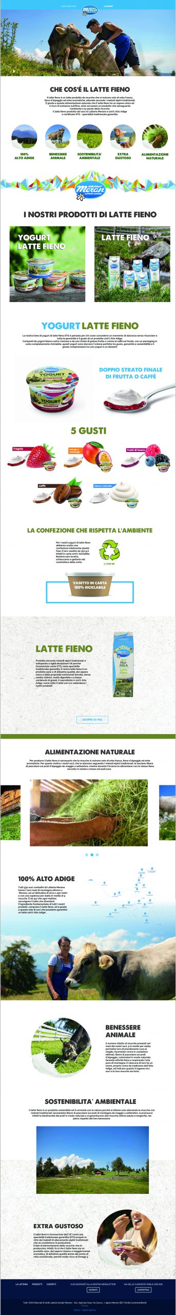 Landing Page latte fieno